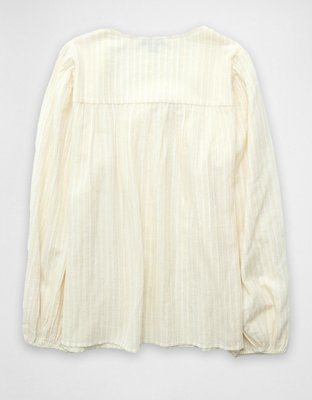 AE Blusa Plisada Manga Larga