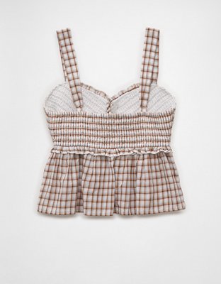 AE Smocked Babydoll Shirt
