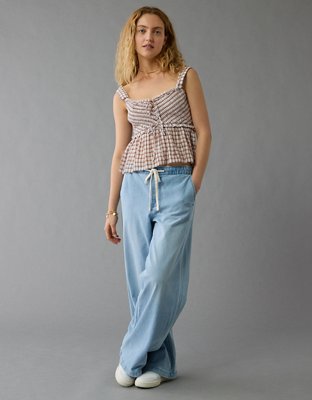AE Smocked Babydoll Shirt