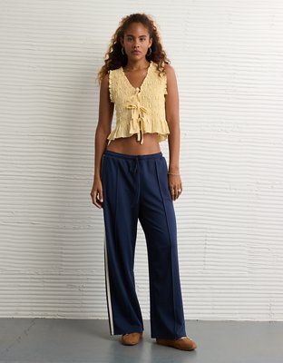 AE Tie-Front Smocked Tank Top