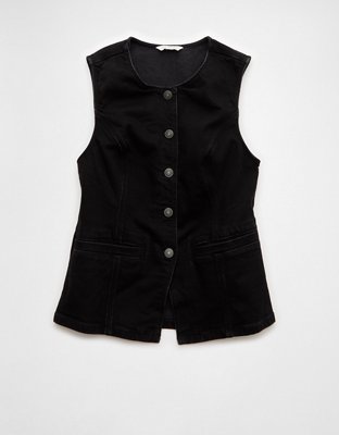AE Crew Neck Button-Up Vest