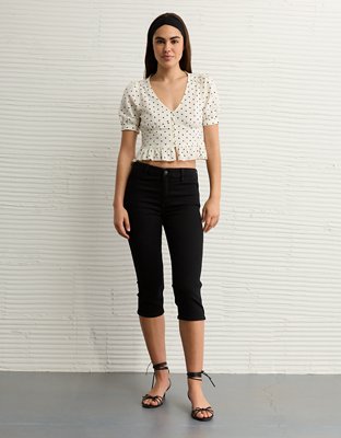 AE V-Neck Puff Sleeve Corset Shirt