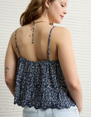 AE Pintuck Tie Front Cami
