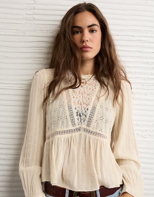 AE High Neck Lace Blouse