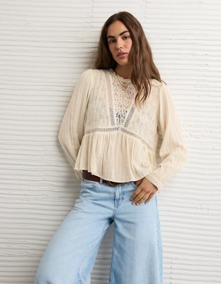 AE High Neck Lace Blouse