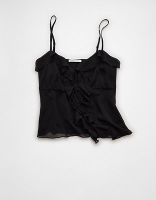 AE Ruffle Tie-Front Cami Top