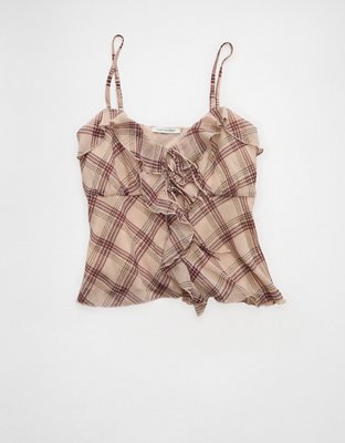 AE Ruffle Tie-Front Cami Top