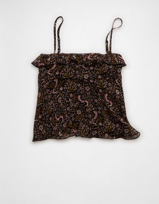 AE Ruffle Tie-Front Cami Top