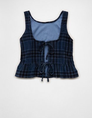 AE Back Bow Peplum Tank Top