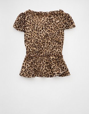 AE V-Neck Chiffon Babydoll Blouse