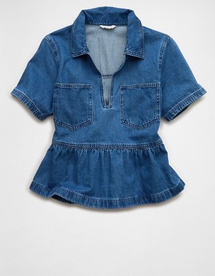 AE Denim Popover Shirt