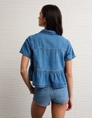 Chemisier à enfiler en denim AE