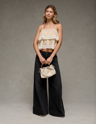 AE Chiffon Tiered Ruffle Tank