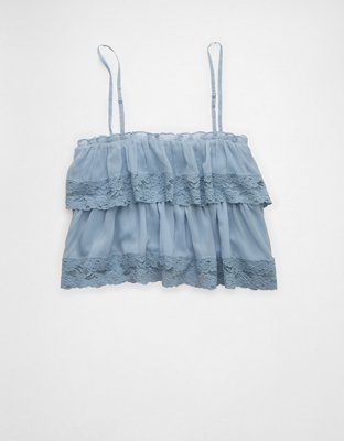 AE Chiffon Tiered Ruffle Tank