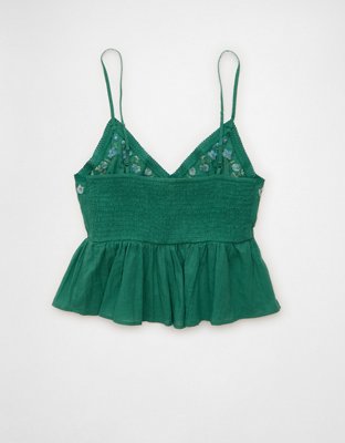 AE Embroidered V-Neck Babydoll Cami