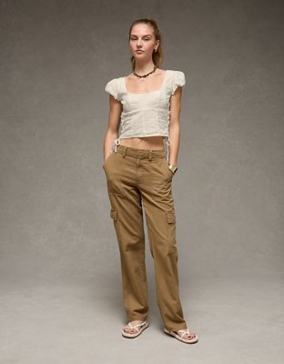 AE Side-Tie Lace-Up Blouse