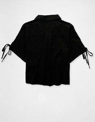 AE Linen-Blend Button-Up Shirt