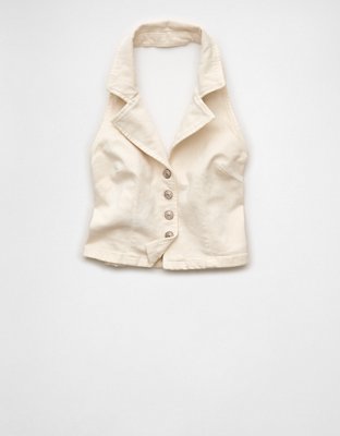 AE Denim Halter Vest
