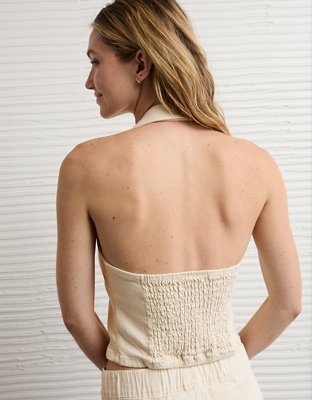 AE Denim Halter Vest