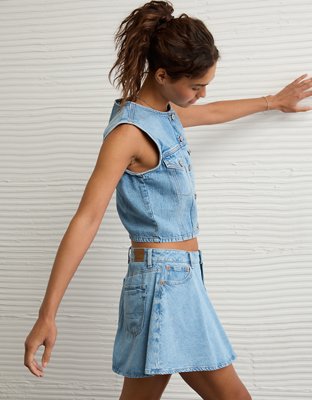 AE Boxy Denim Vest | American Eagle