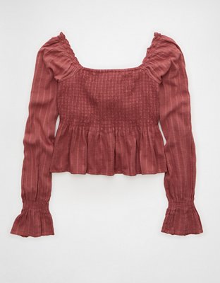 AE Long Sleeve Babydoll Blouse