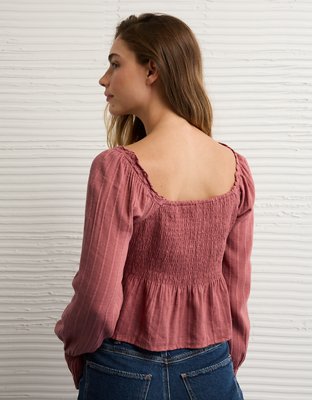 AE Long Sleeve Babydoll Blouse