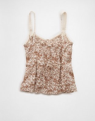 AE Lace Trim Cami Top | American Eagle