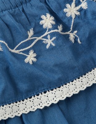 AE Embroidered Ruffle Cami Top