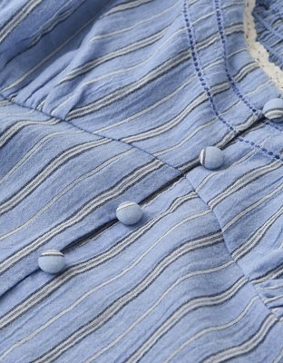 AE Puff Sleeve Pintuck Blouse