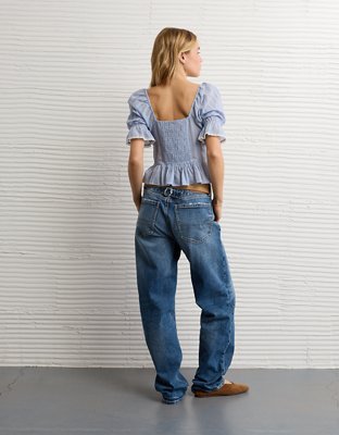 AE Puff Sleeve Pintuck Blouse