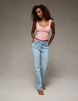 AE Ruched Corset Top | American Eagle