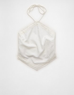 AE Linen-Blend Bandana Halter Top