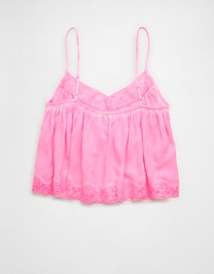 AE Cropped Lace-Trim Cami