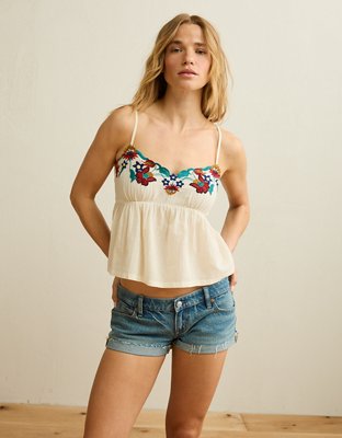 AE Lace Pintuck Romper | American Eagle