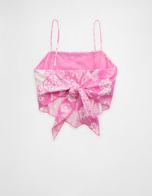 AE Linen-Blend Bandana Top