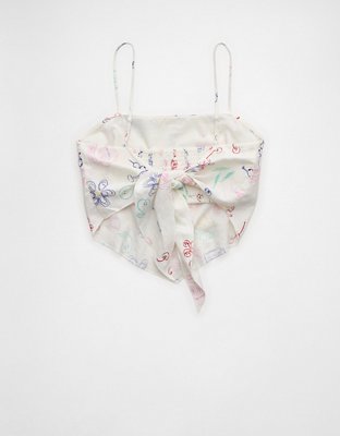 AE Linen-Blend Bandana Top