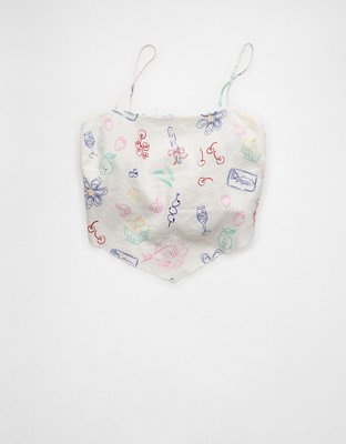 AE Linen-Blend Bandana Top