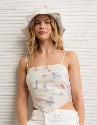 AE Linen-Blend Bandana Top