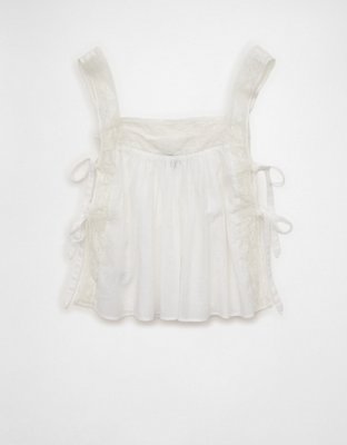 AE Side-Tie Lace Trim Cami