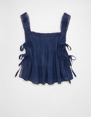 AE Side-Tie Lace Trim Cami