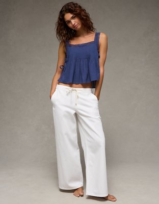 AE Side-Tie Lace Trim Cami