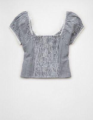 AE Short-Sleeve Corset Top