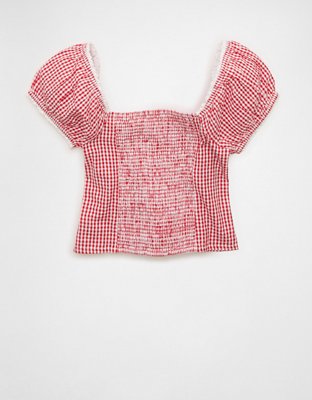 AE Short-Sleeve Corset Top