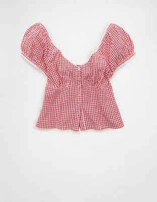 AE Short-Sleeve Corset Top