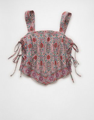 AE Cropped Side-Tie Bandana Cami