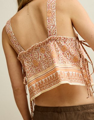 AE Cropped Side-Tie Bandana Cami