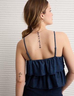 AE Tiered Pintuck Cami Top | American Eagle