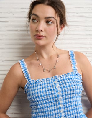 AE Smocked Button-Up Cami