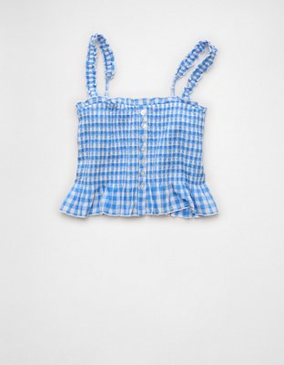 AE Smocked Button-Up Cami