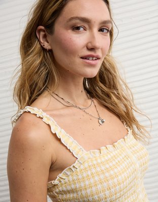 AE Smocked Button-Up Cami